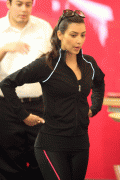 Kim Kardashian spandex pants